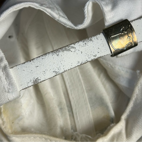 Vtg The Master American Needle Cotton White Golf Hat Cap Strapback OSFA FLAWS - Picture 8 of 15